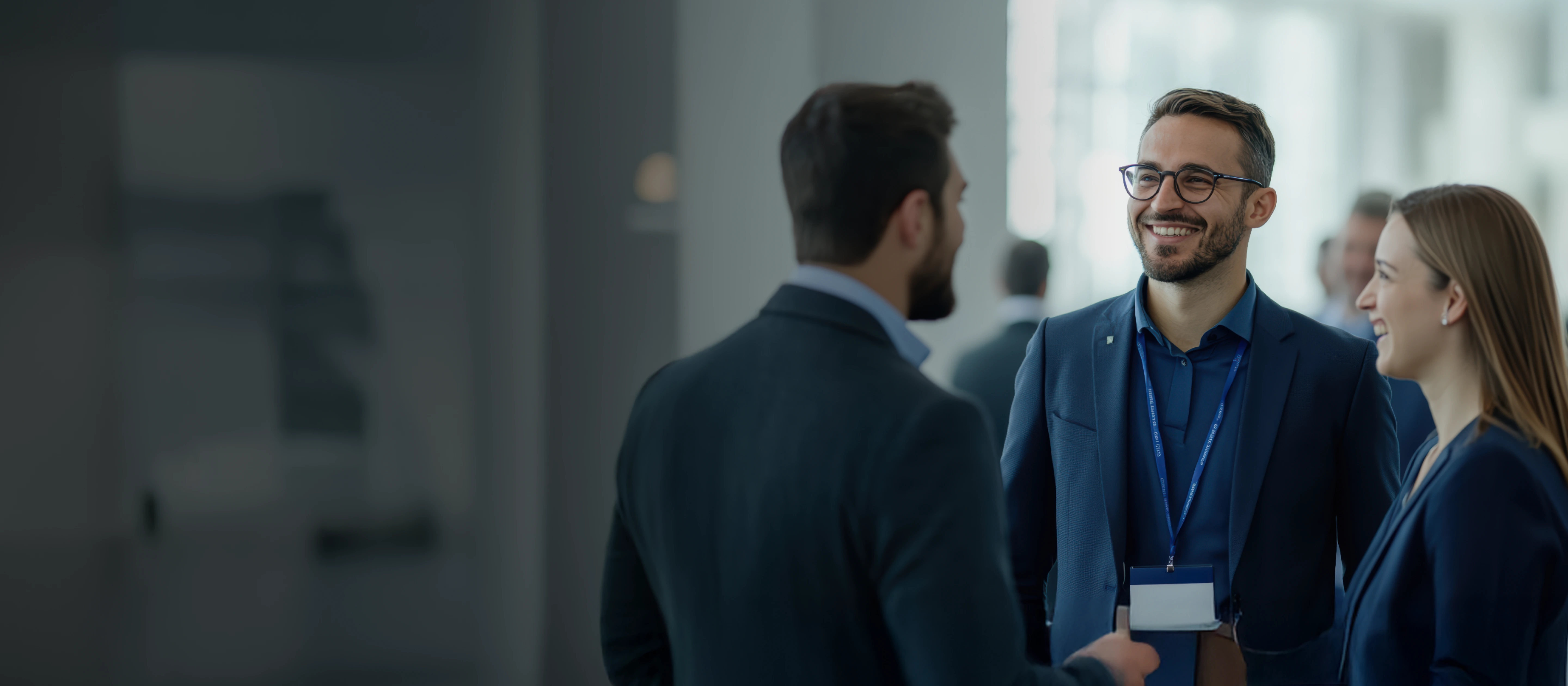 Hotel professionals at an events and trade show