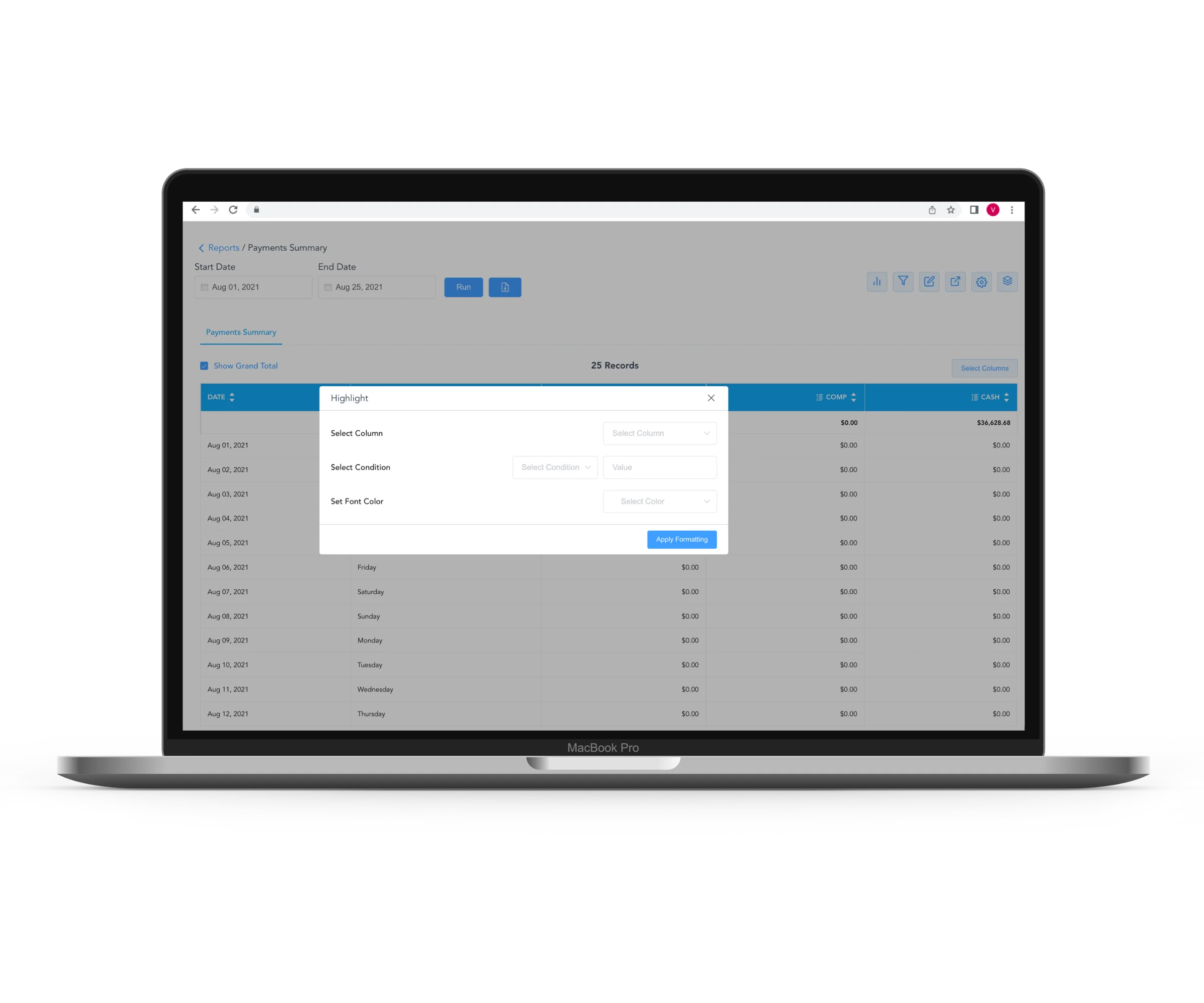 Sophisticated Highlighting | Business Intelligence | HotelKey