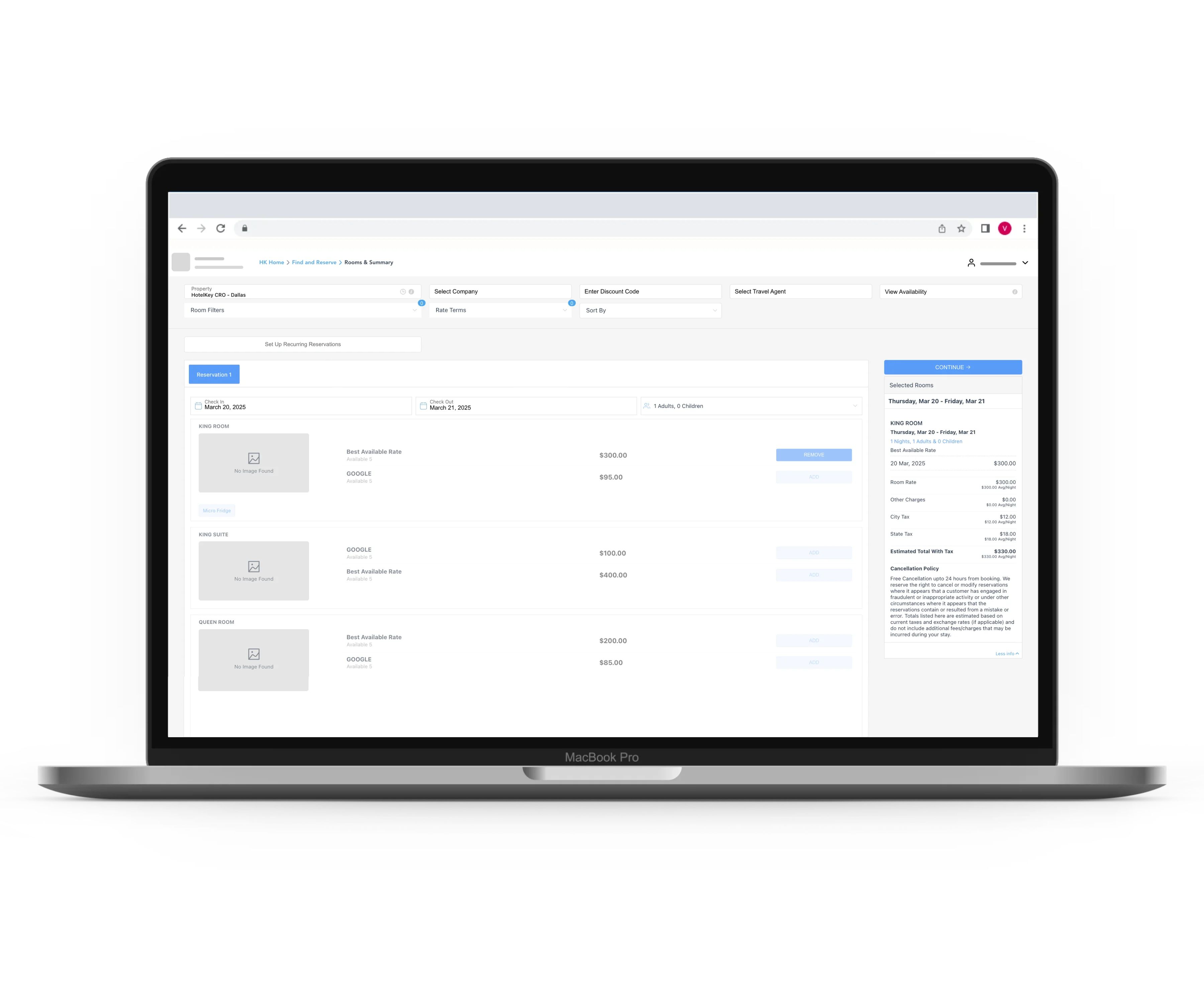 Itinerary Bookings | Central Reservation System | HotelKey