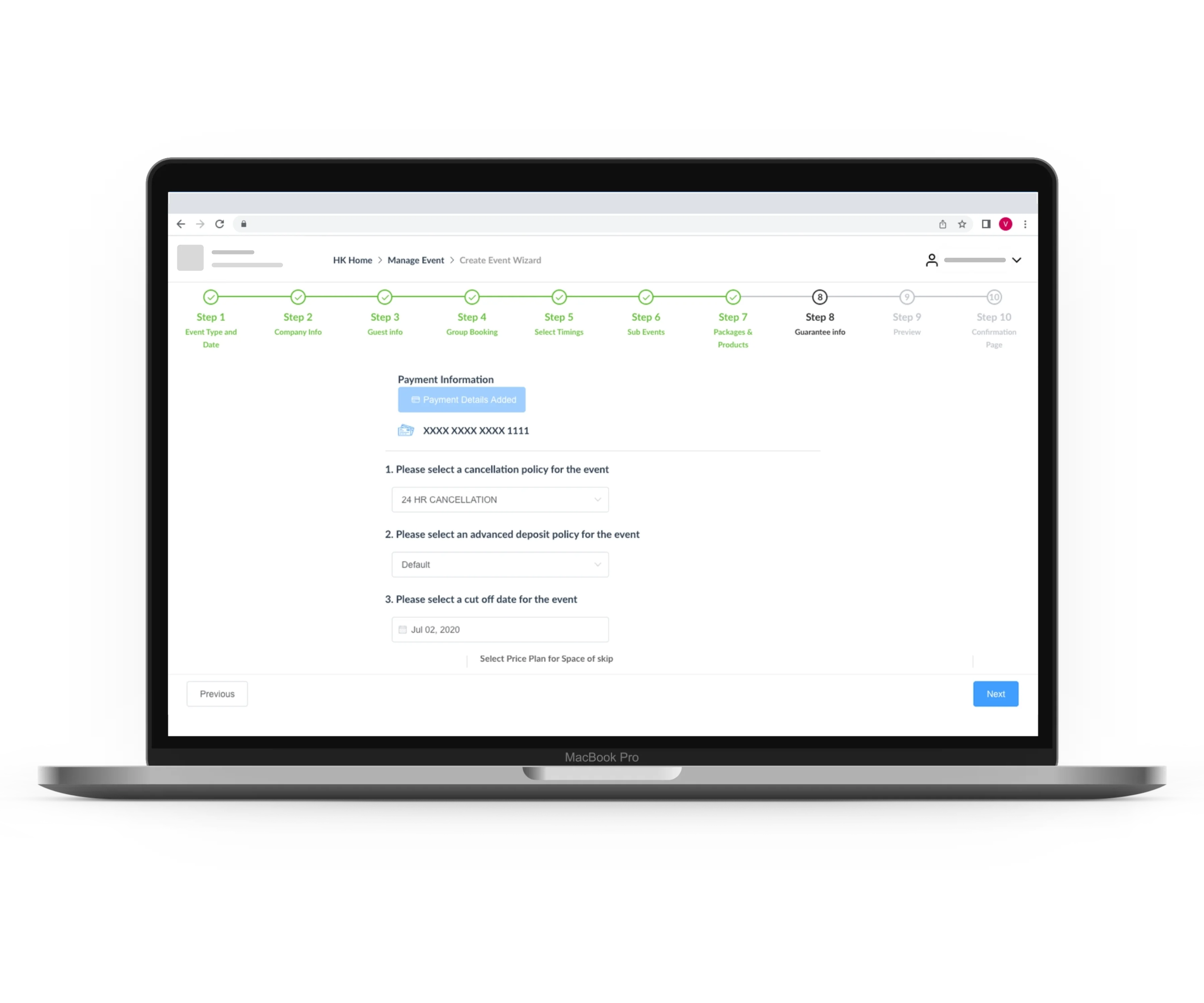 Event Deposits | EventKey | HotelKey
