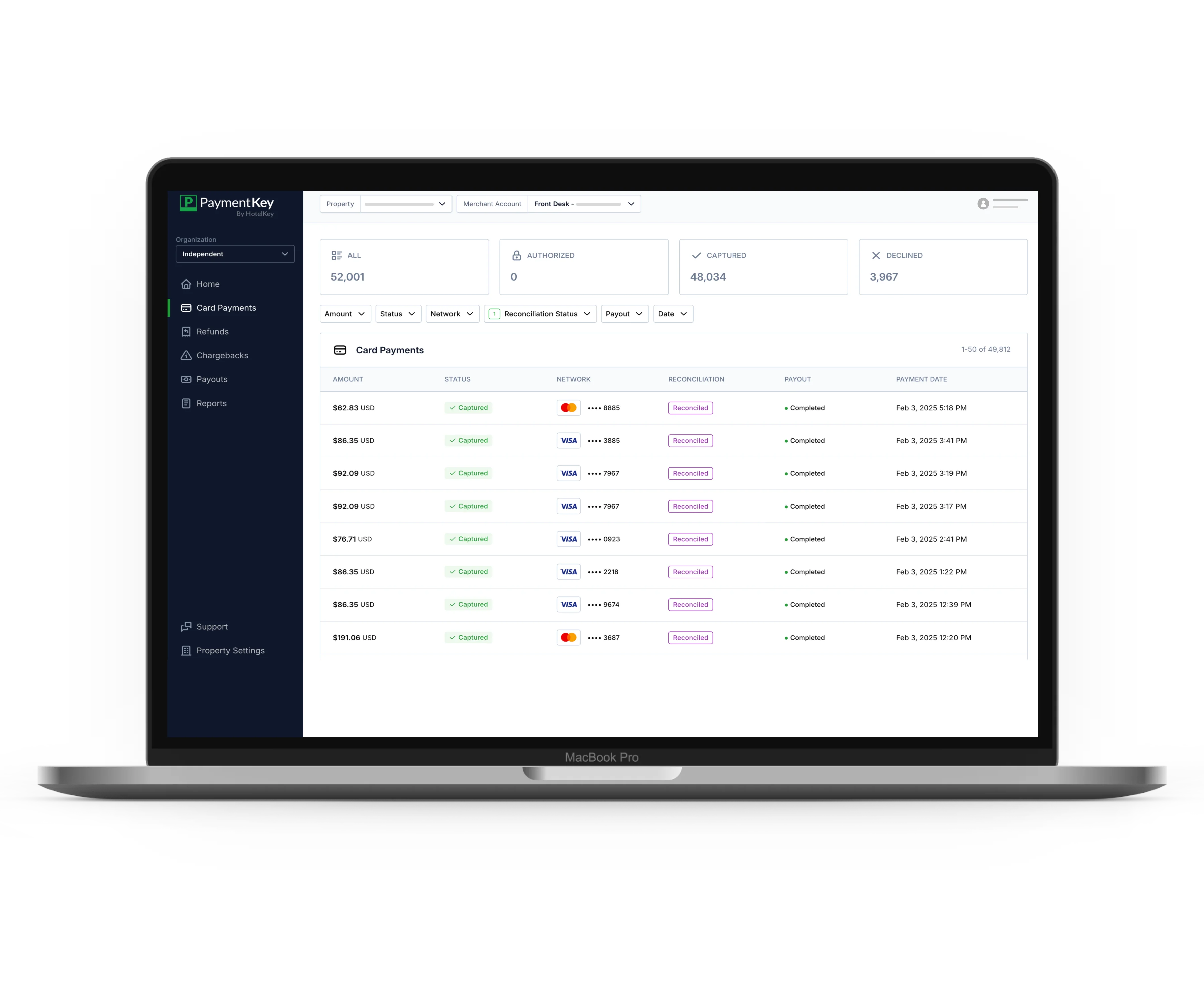 Card Payments | PaymentKey | HotelKey