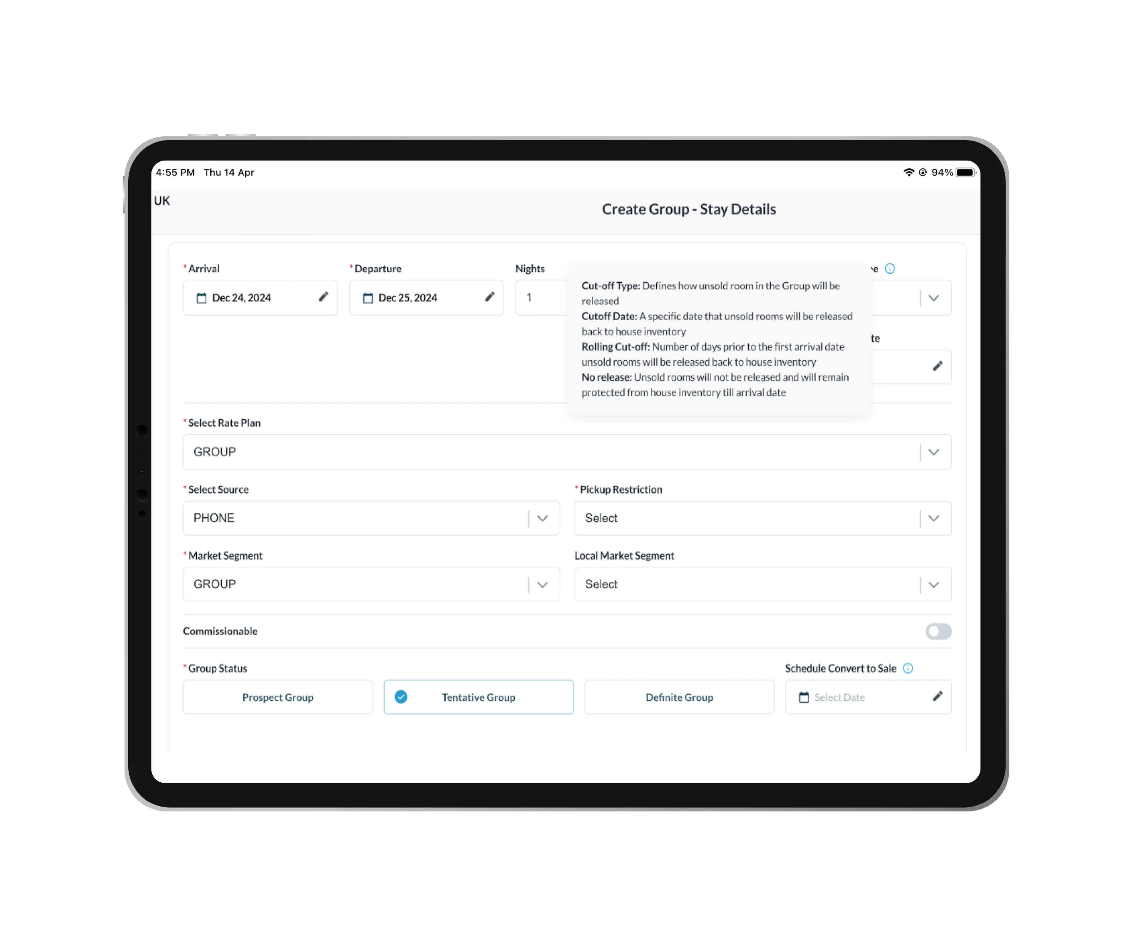 Flexible Cutoff Date Options | HotelKey
