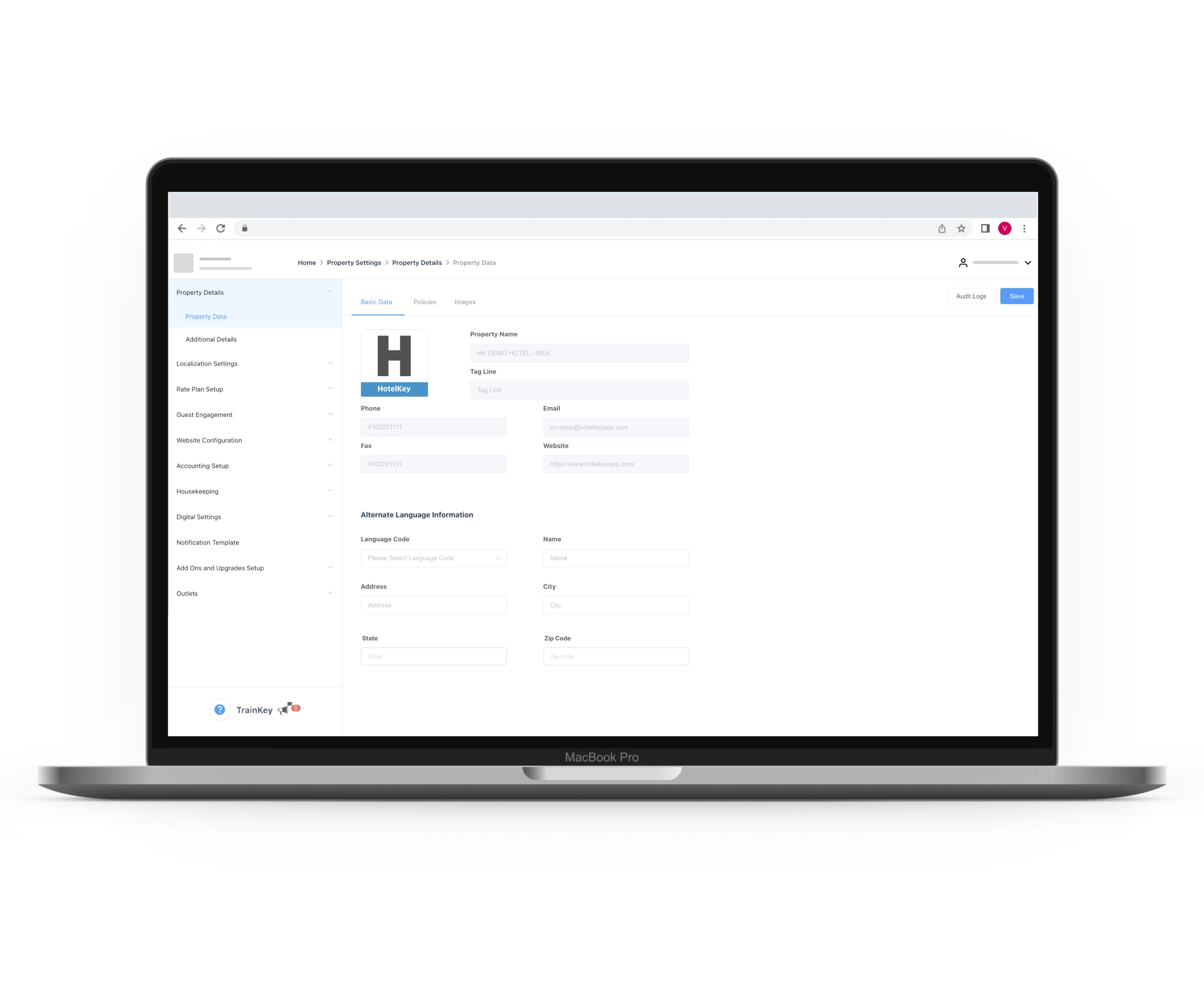 Property Settings | HotelKey