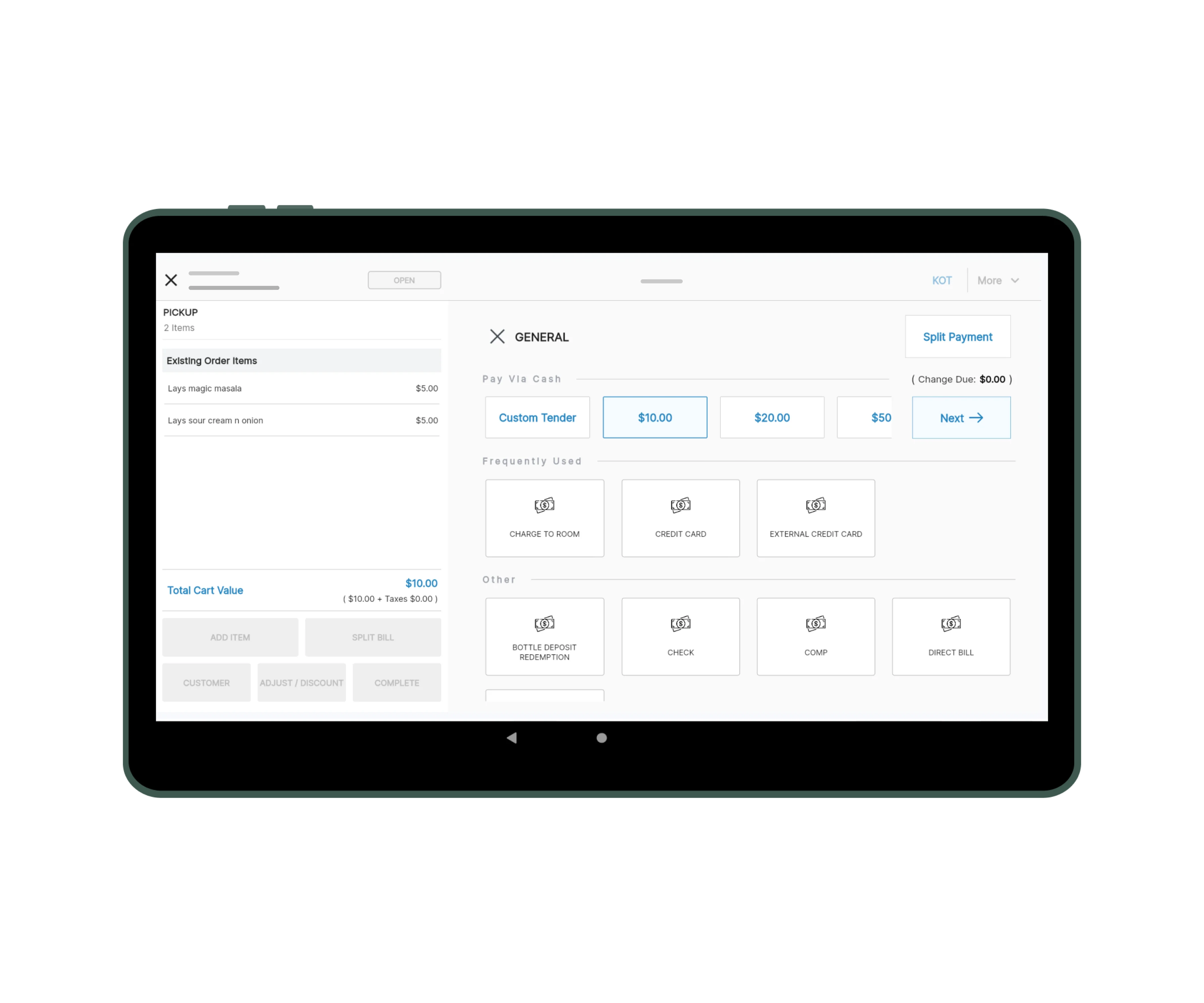 Pending Sale | Register App | RetailKey | HotelKey