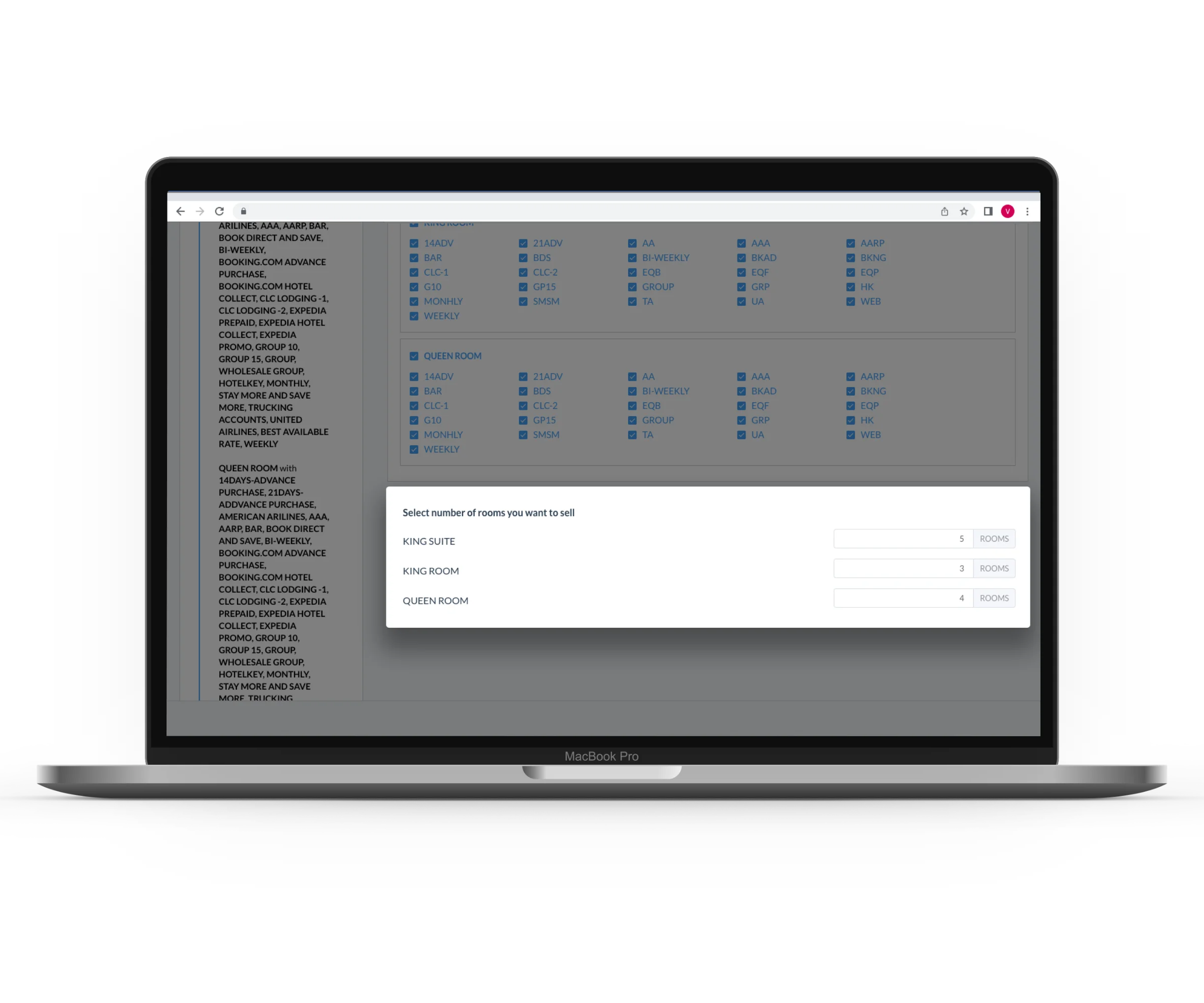 Rooms to Sell Counters | Rate Management System | HotelKey