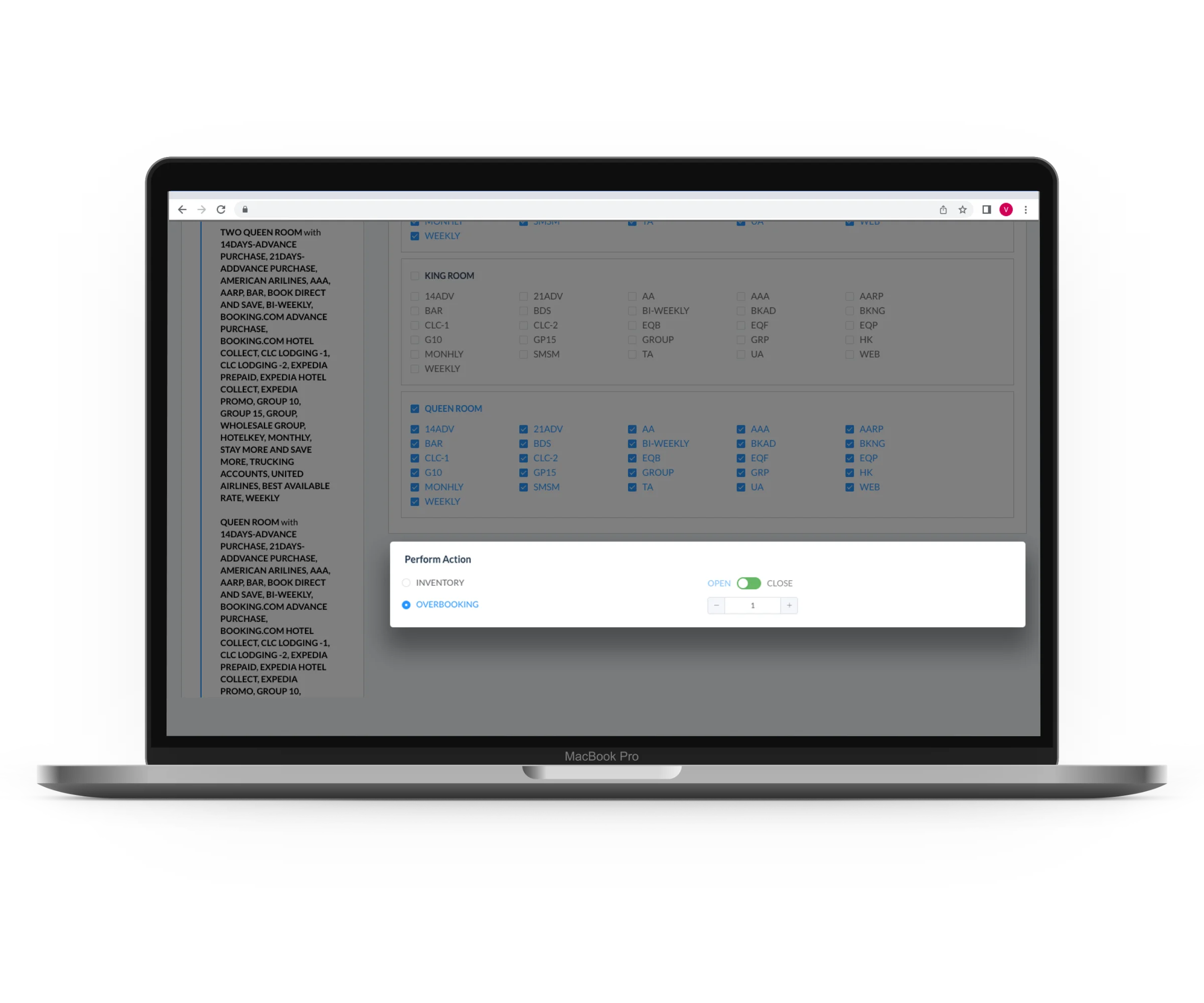 Overbooking Counters | Rate Management System | HotelKey