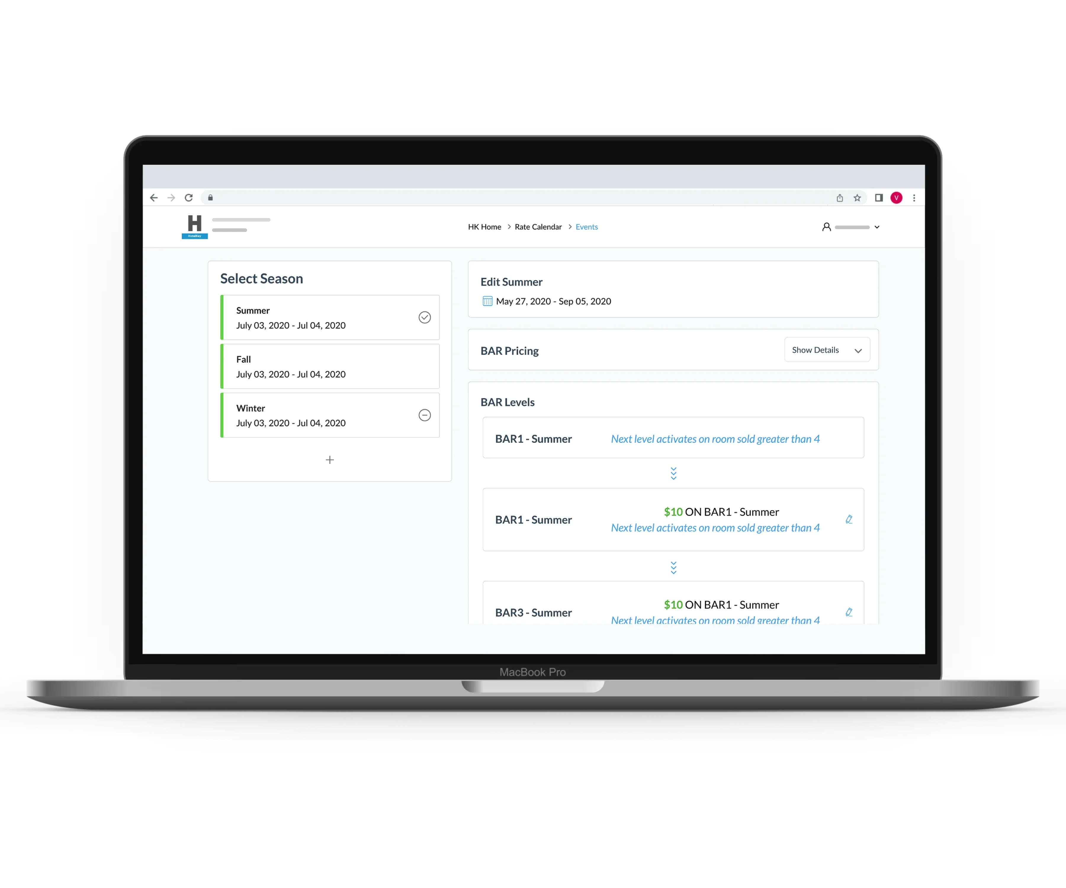 Season Management | RMS | HotelKey