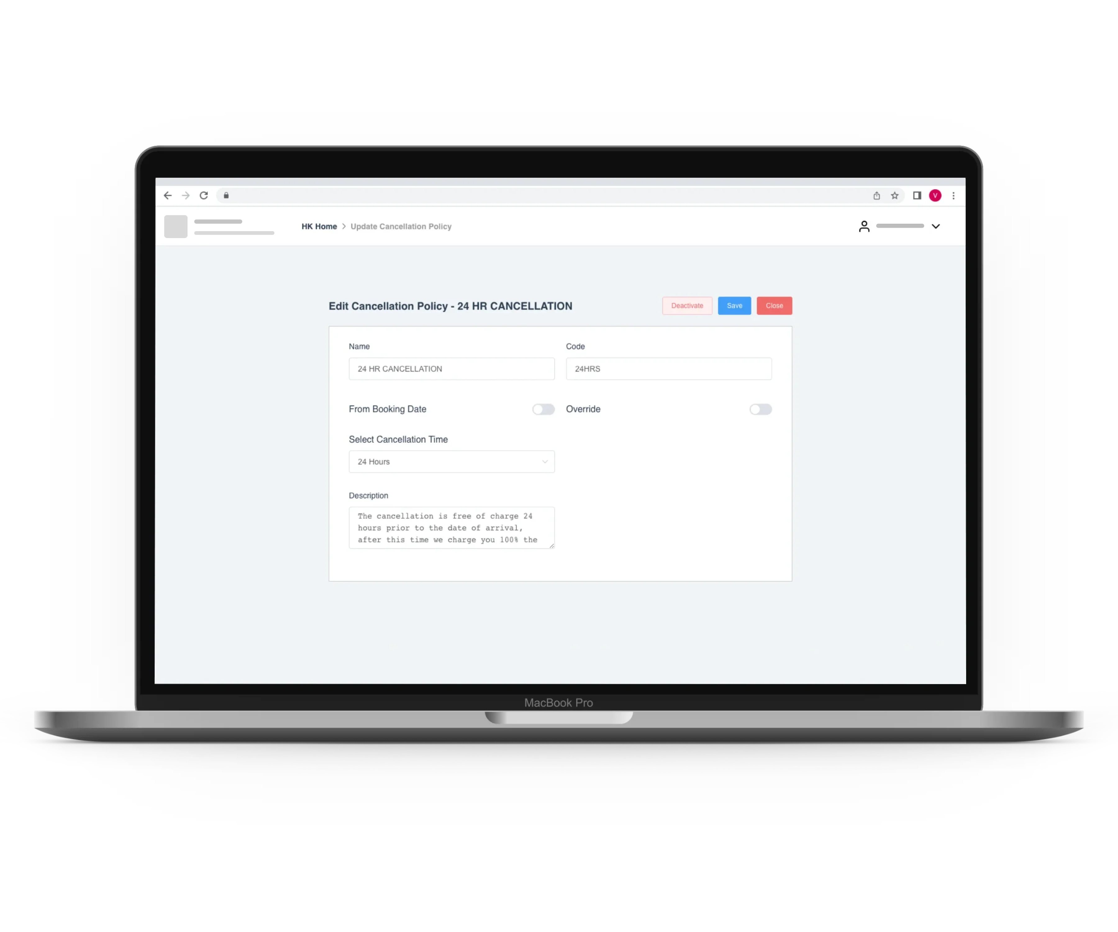Advance Cancellation Policies | Rate Management System | HotelKey