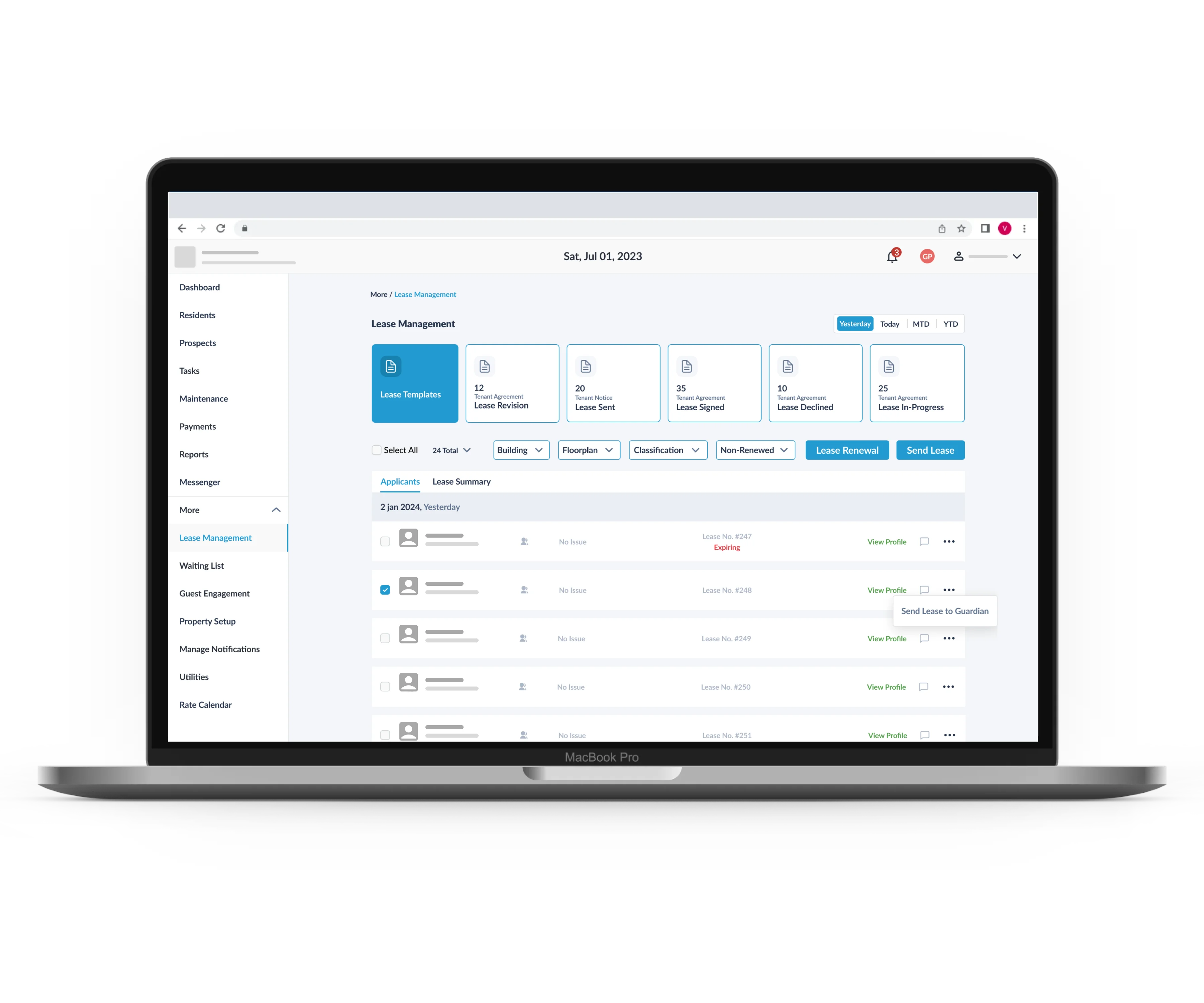 Lease Management | TenantKey | HotelKey